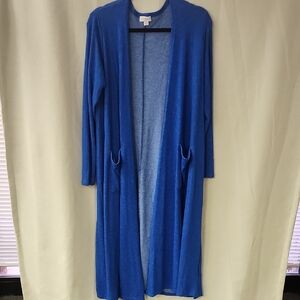 LuLaRoe Blue Duster Cardigan Sweater